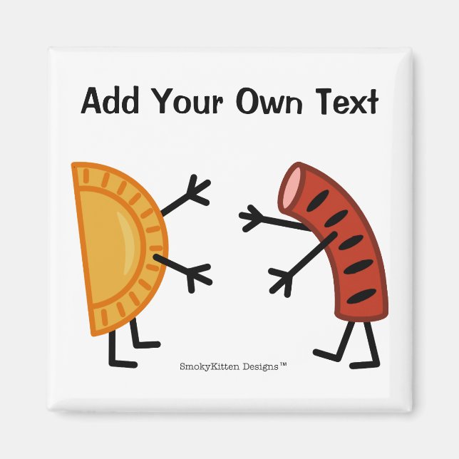 Pierogi & Kielbasa - individuell anpassbar Magnet (Vorne)