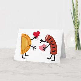 Pierogi & Kielbasa - Niedlicher Valentinstag Feiertagskarte