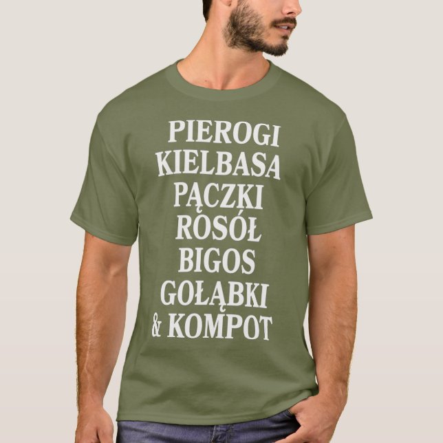 Pierogi Kielbasa Paczki Rosol Polish Food Dyngus T-Shirt (Vorderseite)
