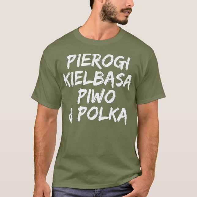 Pierogi Kielbasa Piwo Polka Dyngus Day Premium T-Shirt (Vorderseite)
