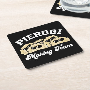 Pierogi-Machendes Team Pierogi-Macher Essen Polnis Rechteckiger Pappuntersetzer
