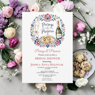 Pierogi & Prosecco Polnische Hochzeitsdusche im Vo Einladung