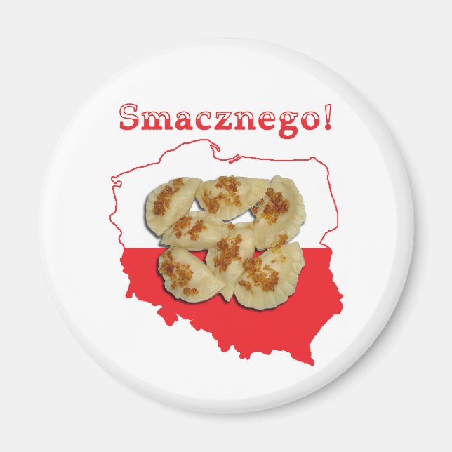 Pierogi Smacznego Polo Karte Magnet (Vorne)