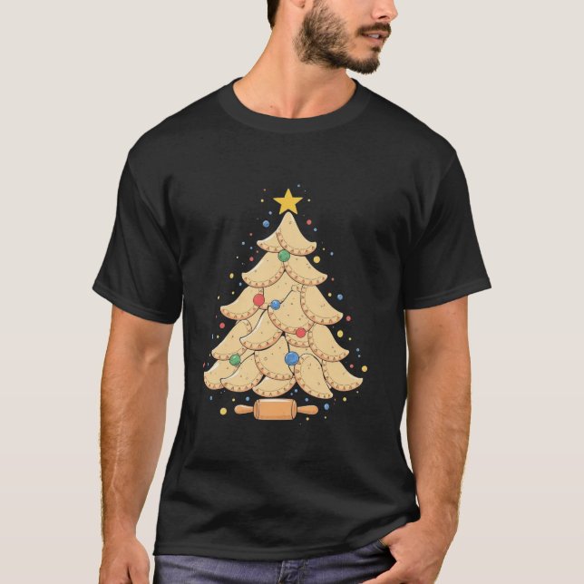 Pierogi Tree Polnisches Weihnachtsessen Funny T-Sh T-Shirt (Vorderseite)