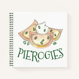 Pierogies Polnisch Ukrainische Dumplings Pierogi F Notizbuch