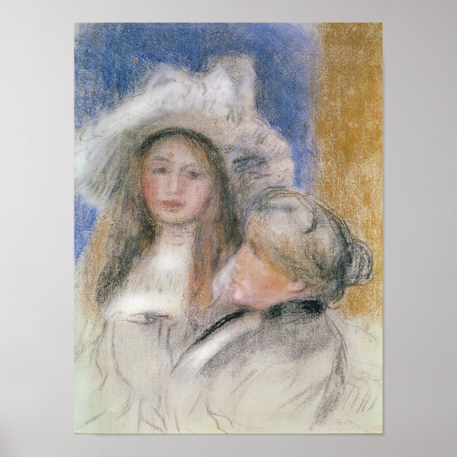 Pierre A Renoir | Berthe Morisot und ihre Tochter Poster (Vorne)