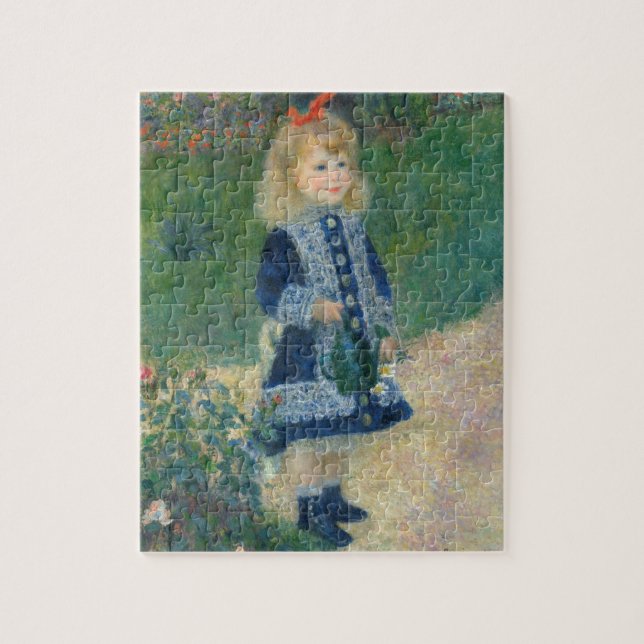Pierre A Renoir | Ein Mädchen mit einer Wasserdose Puzzle (Vertikal)