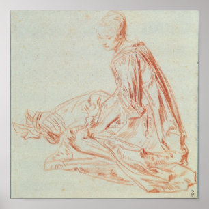 Pierre A Renoir   Frau lächelt Poster