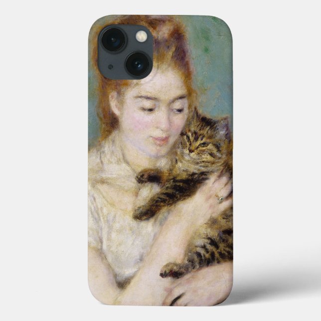 Pierre A Renoir | Frau mit Katze Case-Mate iPhone Hülle (Rückseite)