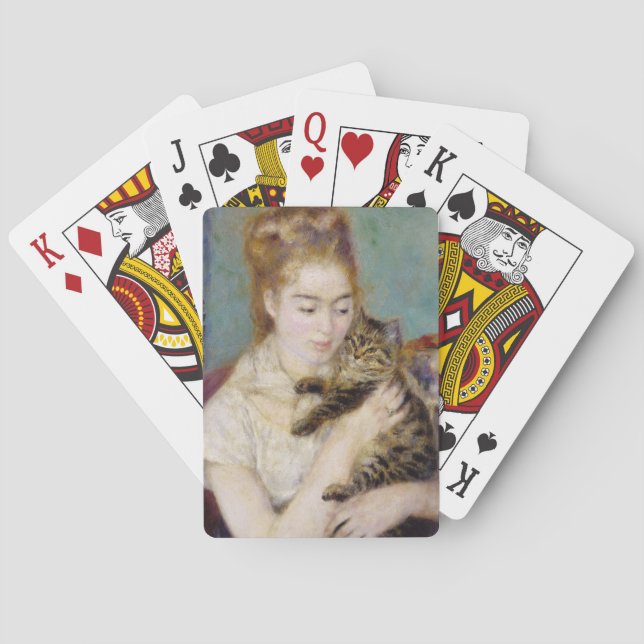 Pierre A Renoir | Frau mit Katze Spielkarten (Rückseite)