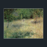 Pierre A Renoir | Frühling in Chatou Postkarte<br><div class="desc">Frühjahr in Chatou,  c.1872-5 | von Pierre Auguste Renoir | Art Location: Private Collection | Französische Künstler | Image Collection number: BAL5711</div>