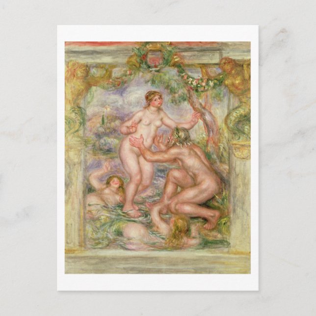 Pierre A Renoir | In die Rhone strömende Saone Postkarte (Vorderseite)