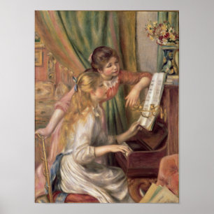 Pierre A Renoir   Junge Mädchen am Klavier Poster