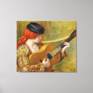 Pierre A Renoir   Junge Spanische Frau mit Gitarre Leinwanddruck