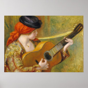 Pierre A Renoir   Junge Spanische Frau mit Gitarre Poster