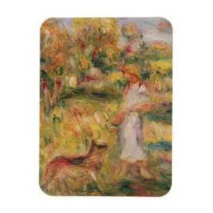 Pierre A Renoir   Landschaft mit der Ehefrau des K Magnet