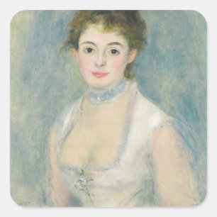 Pierre A Renoir   Madame Henriot Quadratischer Aufkleber