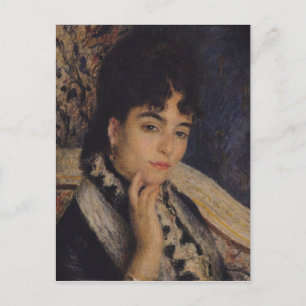 Pierre A Renoir Portrait von Frau Alphonse Daude Postkarte