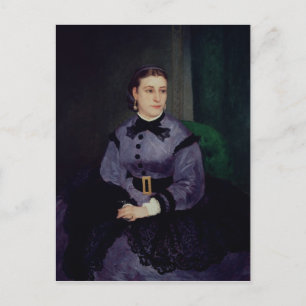 Pierre A Renoir Portrait von Mademoiselle Sicot Postkarte