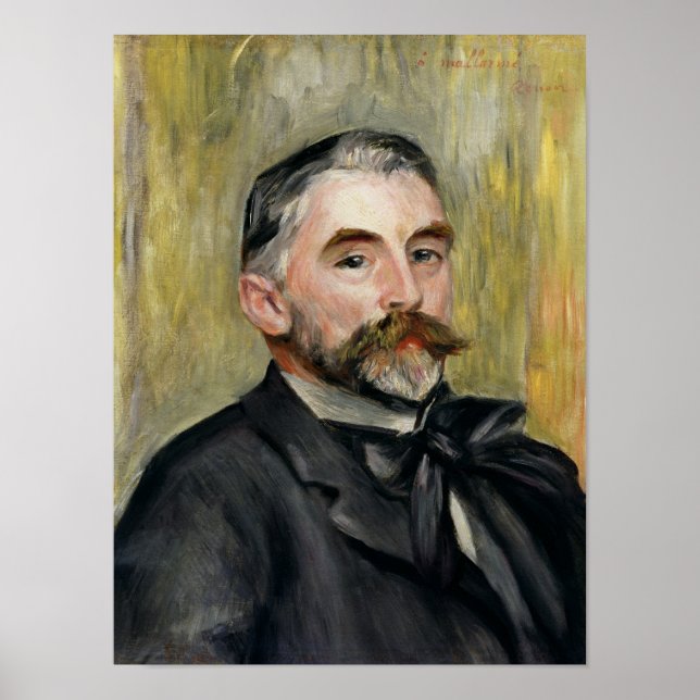 Pierre A Renoir | Portrait von Stephane Mallarme Poster (Vorne)
