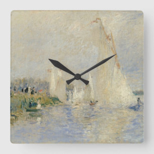 Pierre A Renoir   Regatta in Argenteuil Quadratische Wanduhr