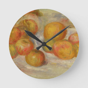 Pierre A Renoir   Stillleben mit Äpfeln Runde Wanduhr