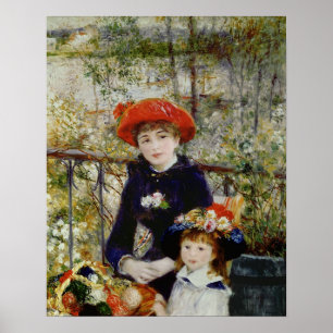 Pierre A Renoir   Two Sisters, or On The Terrace Poster