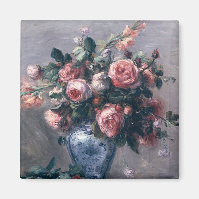 Pierre A Renoir | Vase der Rose Magnet (Vorne)
