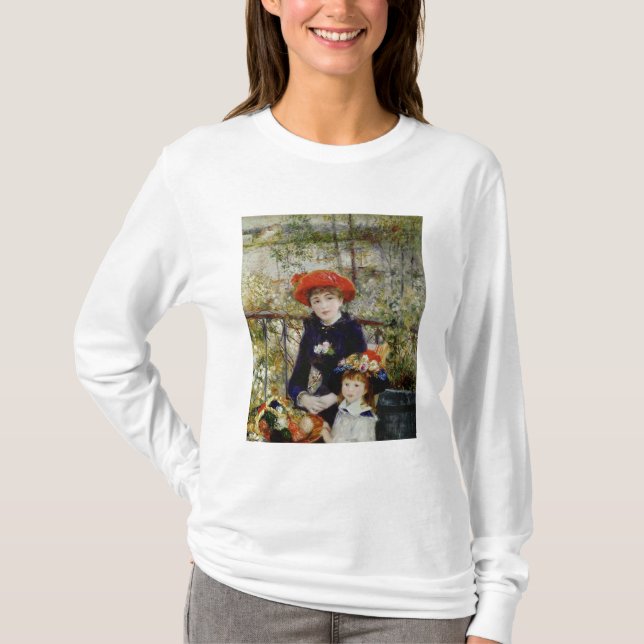 Pierre A Renoir| Zwei Schwestern oder auf der Terr T-Shirt (Vorderseite)