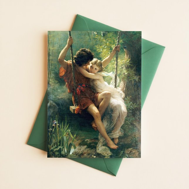 Pierre Auguste Cot Frühling Primavera Romantisch Postkarte (Von Creator hochgeladen)
