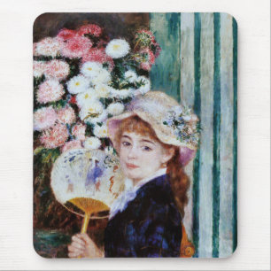 Pierre-Auguste Renoir 団 扇 を 持 つ 少 女 Mousepad