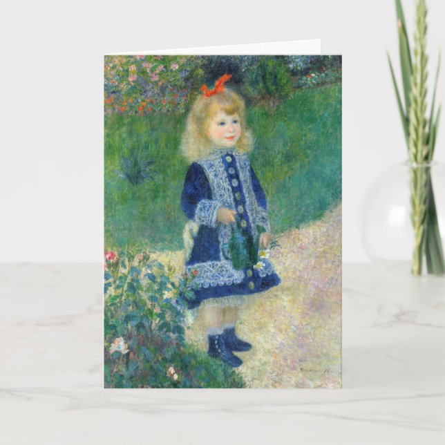 Pierre-Auguste Renoir - A Girl with a Watering Can Karte (Vorderseite)