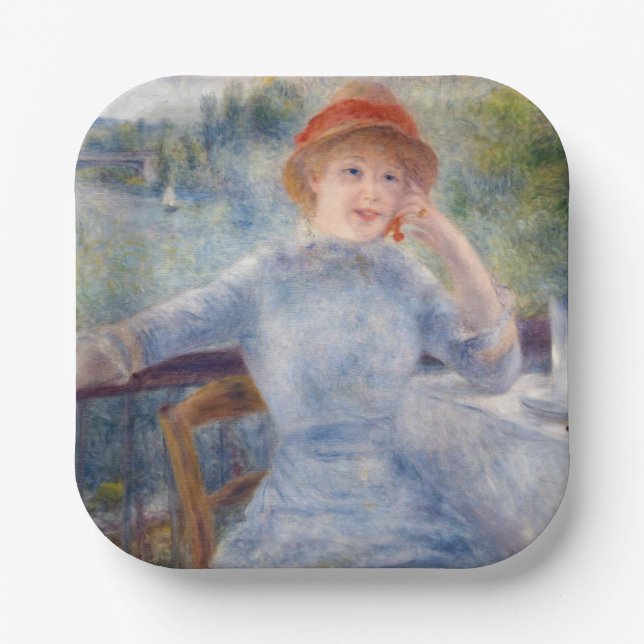 Pierre Auguste Renoir - Alphonsine Fournaise Pappteller (Vorderseite)