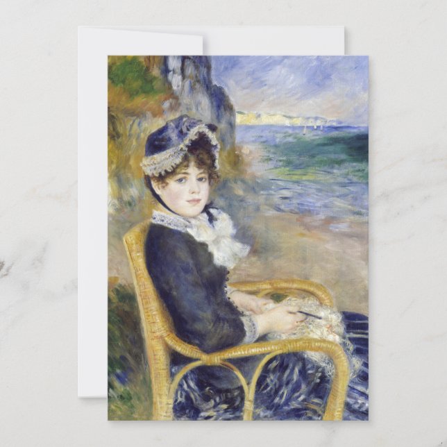 Pierre-Auguste Renoir - Am Meer Dankeskarte (Vorderseite)