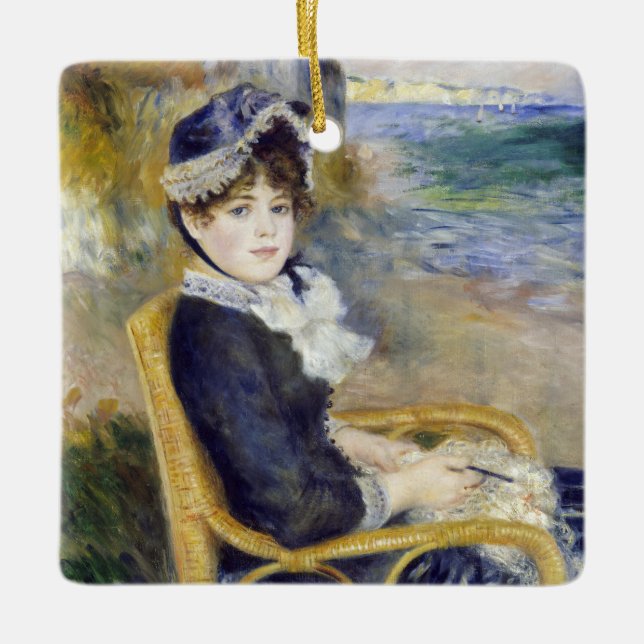 Pierre-Auguste Renoir - Am Meer Keramikornament (Vorderseite)