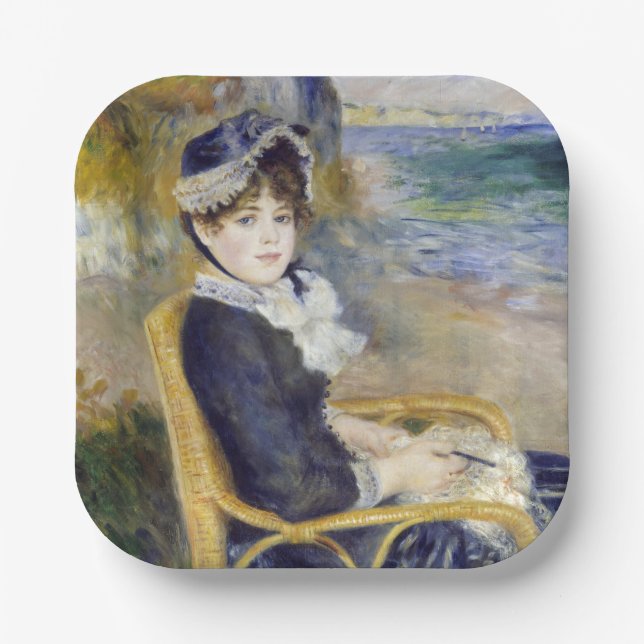 Pierre-Auguste Renoir - Am Meer Pappteller (Vorderseite)
