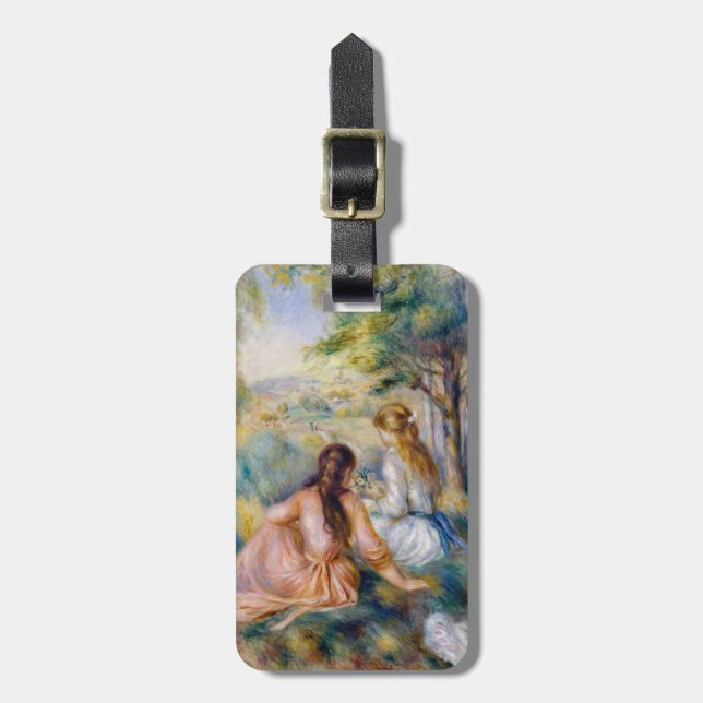 Pierre-Auguste Renoir - Auf der Wiese Gepäckanhänger (Vorderseite vertikal)
