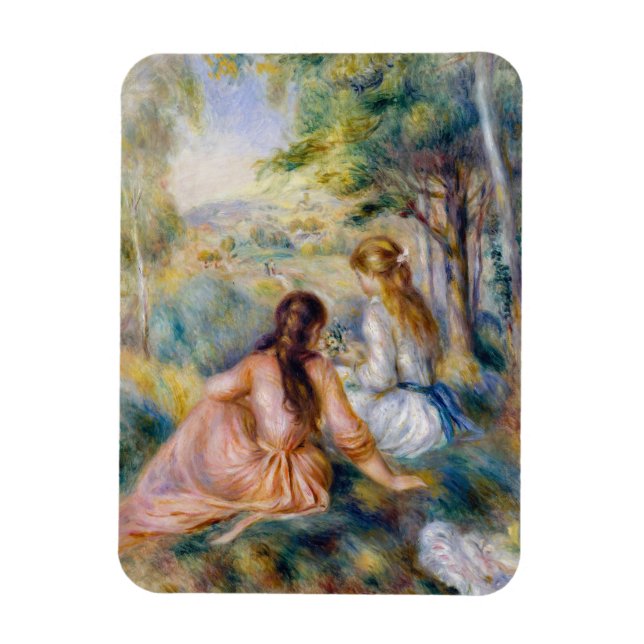 Pierre-Auguste Renoir - Auf der Wiese Magnet (Vertikal)