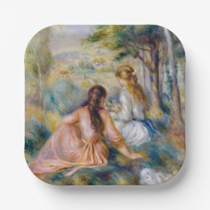 Pierre-Auguste Renoir - Auf der Wiese Pappteller