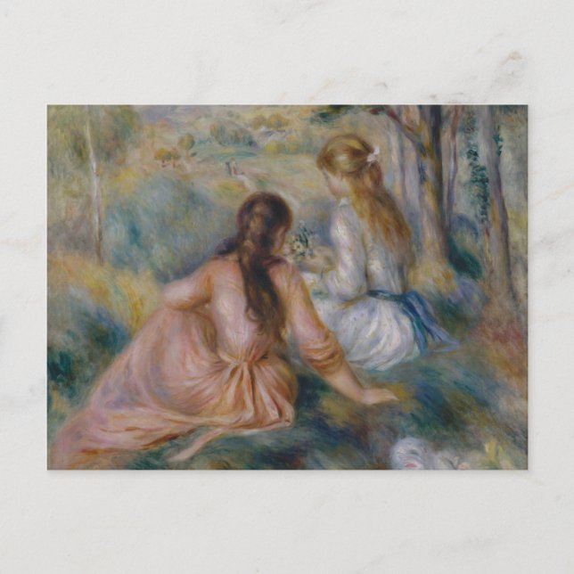 Pierre Auguste Renoir | Auf der Wiese Postkarte (Vorderseite)