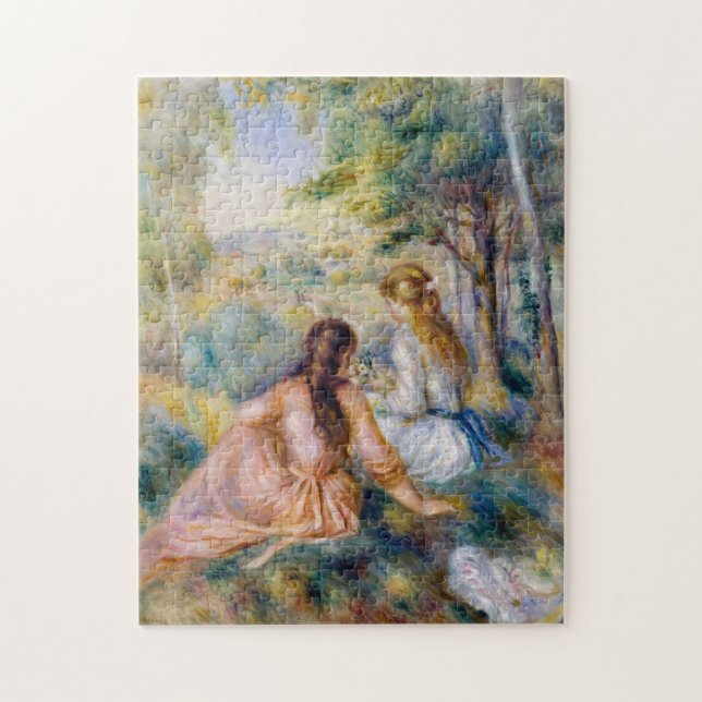 Pierre-Auguste Renoir - Auf der Wiese Puzzle (Vertikal)