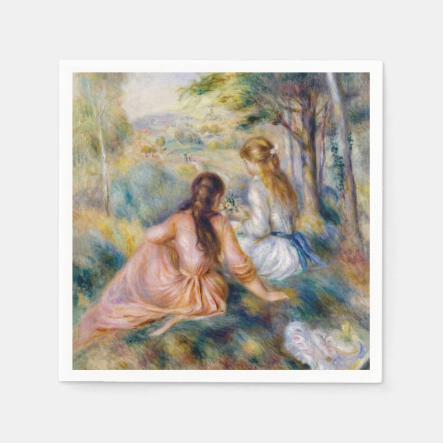 Pierre-Auguste Renoir - Auf der Wiese Serviette (Vorderseite)