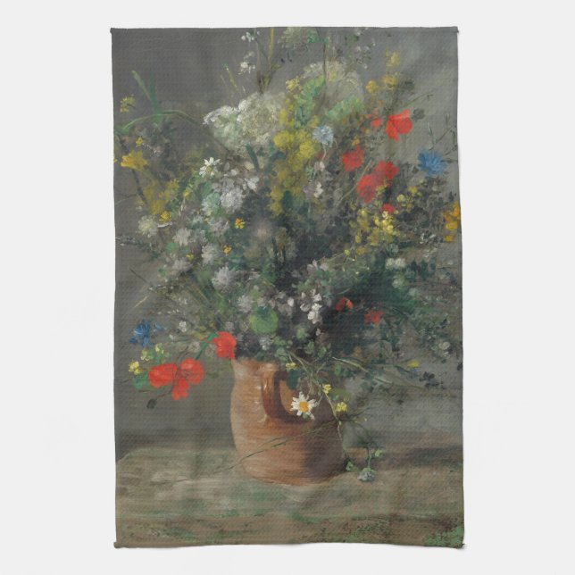 Pierre-Auguste Renoir - Blume in einer Vase 1866 Geschirrtuch (Vertikal)