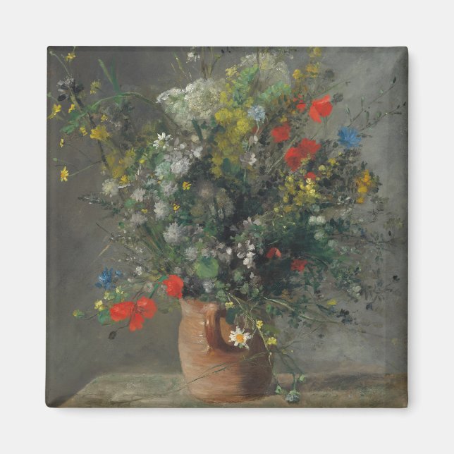 Pierre-Auguste Renoir - Blume in einer Vase 1866 Magnet (Vorne)