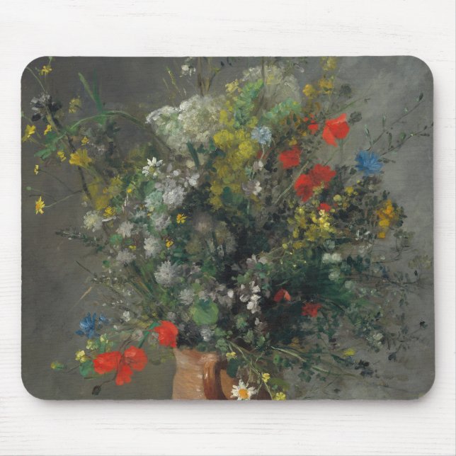 Pierre-Auguste Renoir - Blume in einer Vase 1866 Mousepad (Vorne)
