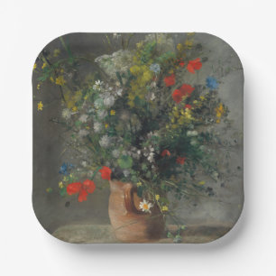 Pierre-Auguste Renoir - Blume in einer Vase 1866 Pappteller