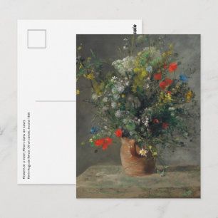 Pierre-Auguste Renoir - Blume in einer Vase 1866 Postkarte