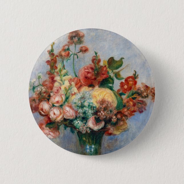Pierre-Auguste Renoir - Blume in einer Vase Button (Vorderseite)