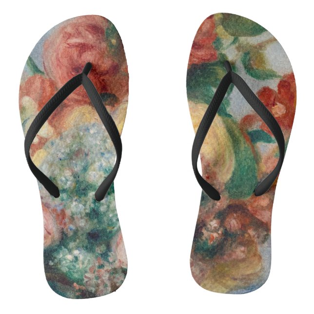 Pierre-Auguste Renoir - Blume in einer Vase Flip Flops (Fußbett)