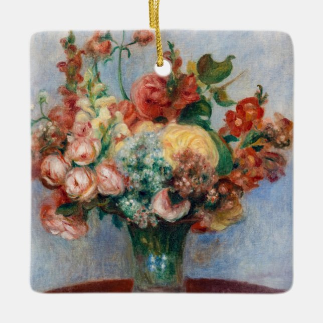 Pierre-Auguste Renoir - Blume in einer Vase Keramikornament (Vorderseite)